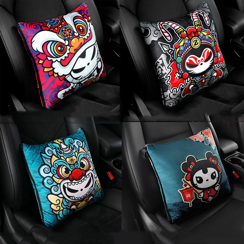 Foldable quilt Dual Purpose Throw Pillow quilt Car Pillow Waist Rest Pillow Seat Back Rest Lumbar Cushion For Car Accessories