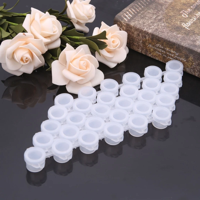 5*6 Pcs Empty Paint Strips Paint Cup Pots,Plastic Storage Containers Paint Supplies Drawing Arts Crafts Supplies