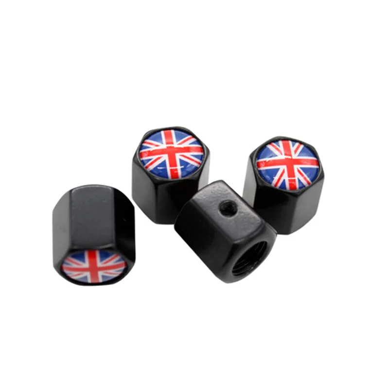 4Pcs/Lot Car Auto Wheel Tire Valve Cap Cover Anti-theft Steal Air Dust Covers England UK Flag For MINI Jaguar Land Rover