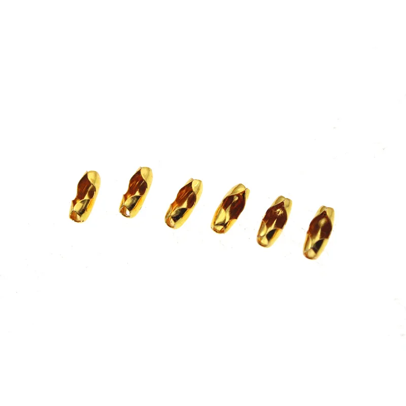 3m/lot 2.4mm 3.2mm Stainless Steel Gold Ball Bead Chains Bulk & Connector Clasps for DIY Necklace Jewelry Findings Making