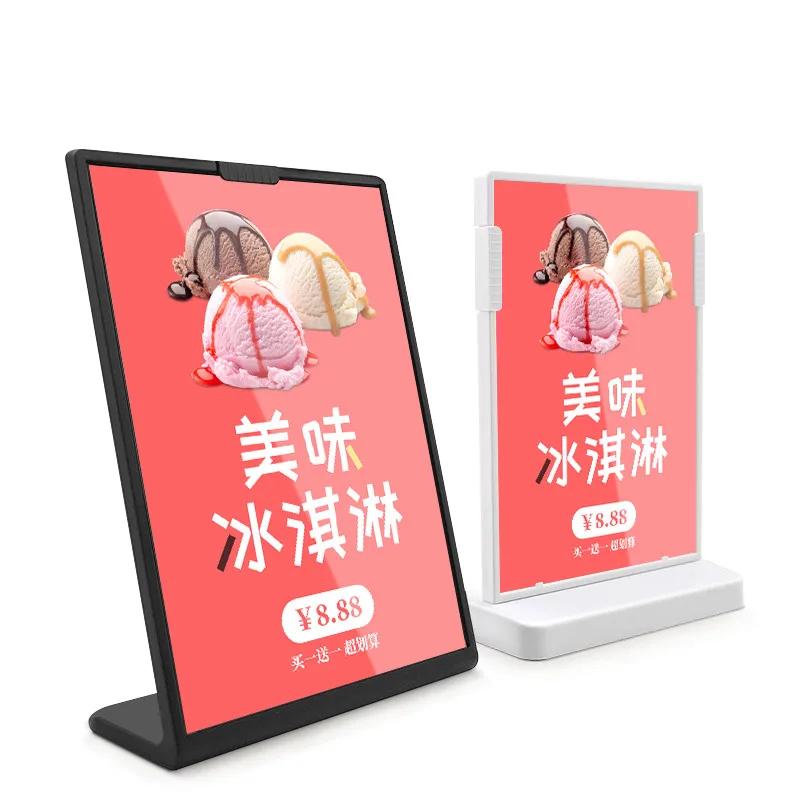 A6 T / L Shape Clear Acrylic Tents Menu Sign Card Paper Stand Table Sign Holders Poster Display Frame