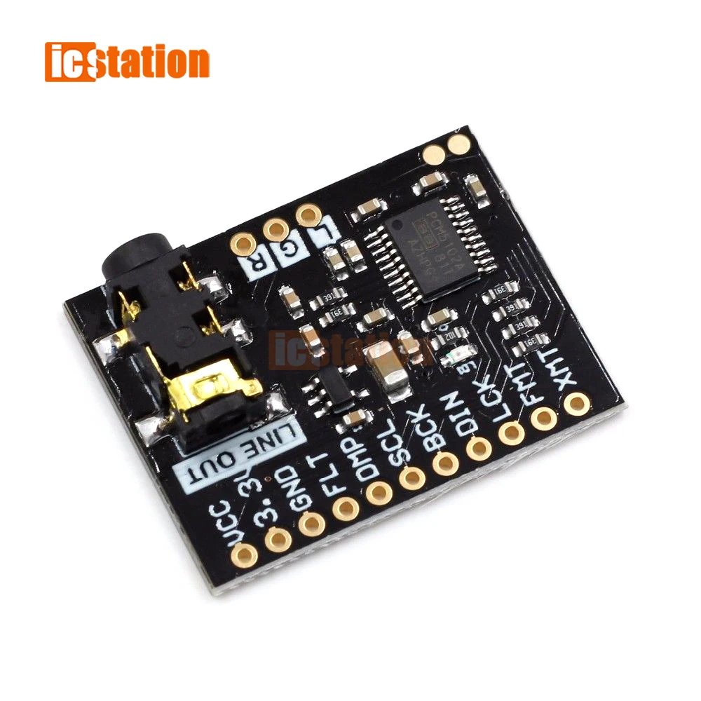 PCM5102 PCM5102A DAC 디코더 보드 I2S IIC 인터페이스 I2S 플레이어 모듈 라스베리 파이 pHAT 사운드 카드 용 오디오 보드