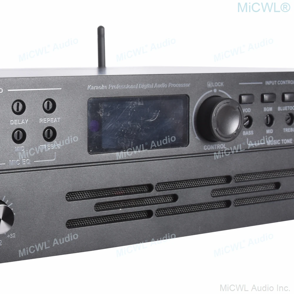 Музыкальный Микрофон караоке профессиональный цифровой аудио процессор 1100 Вт двухканальный усилитель мощности встроенный Bluetooth эффектор