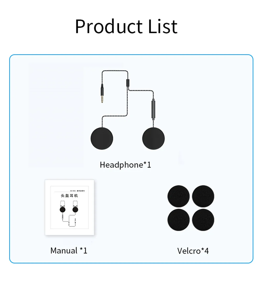 Bluetooth Xe Máy Tai Nghe Loa Kép Đầm Tai Nghe Nhét Tai Tai Nghe Bằng Phẳng Đầu Tai Nghe Stereo 3.5Mm Cắm
