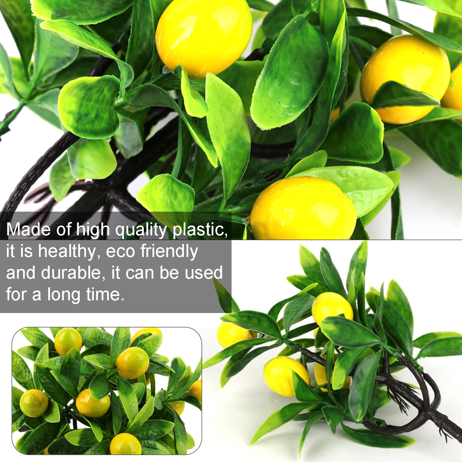 Kumquat Plants Branch Artificial Lemon Fruit Cuttings Plastic Home Decorations Festival Decor