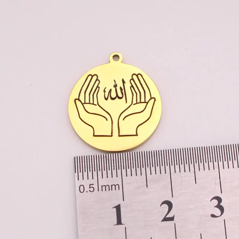 Islam Allah Stainless Steel pendant muslim charm 2 pcs /lot