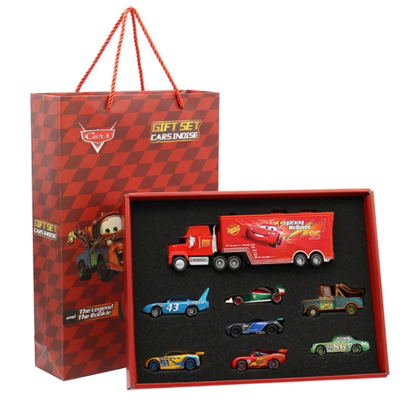 Disney-Ensemble de jouets de voiture Pixar Cars 2 et 3 Rains McQueen Mater, véhicule moulé sous pression, jouets en alliage métallique, cadeau de