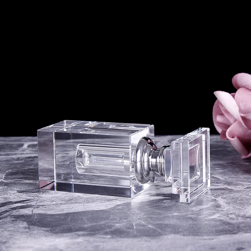 Clear 3ML Crystal Perfume Bottle Empty Mini Refillable Glass Bottle Home Decoration Vintage Essential Oil Bottle Gift For Lady