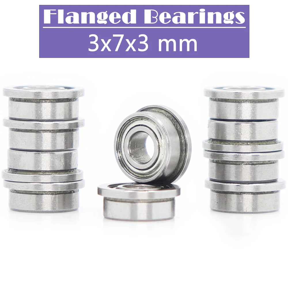 

F683ZZ Flange Bearing 3*7*3 mm ( 10 PCS ) Flanged F683 Z ZZ Ball Bearings