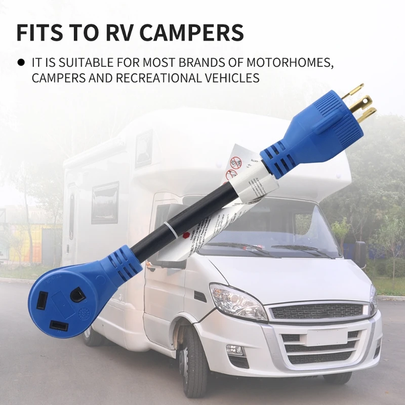 

30 Amp to 30 Amp RV Adapter Cord Electrical Power Dogbone Plug 10AWG/3 Charging Cordfor RV Trailer Camper