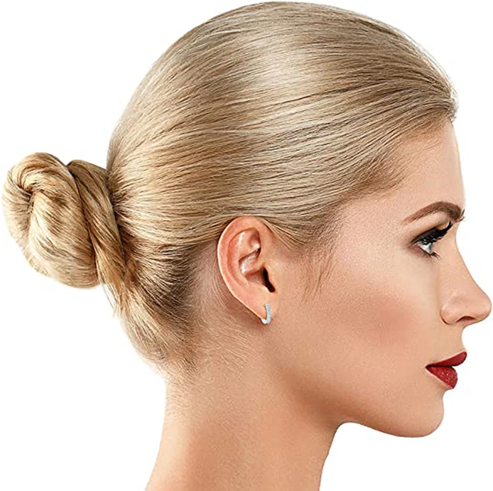 Huitan Simple Stylish Mini Circle Hoop Earrings for Women Dazzling CZ Versatile Design Female Earring Fancy Gift Fashion Jewelry