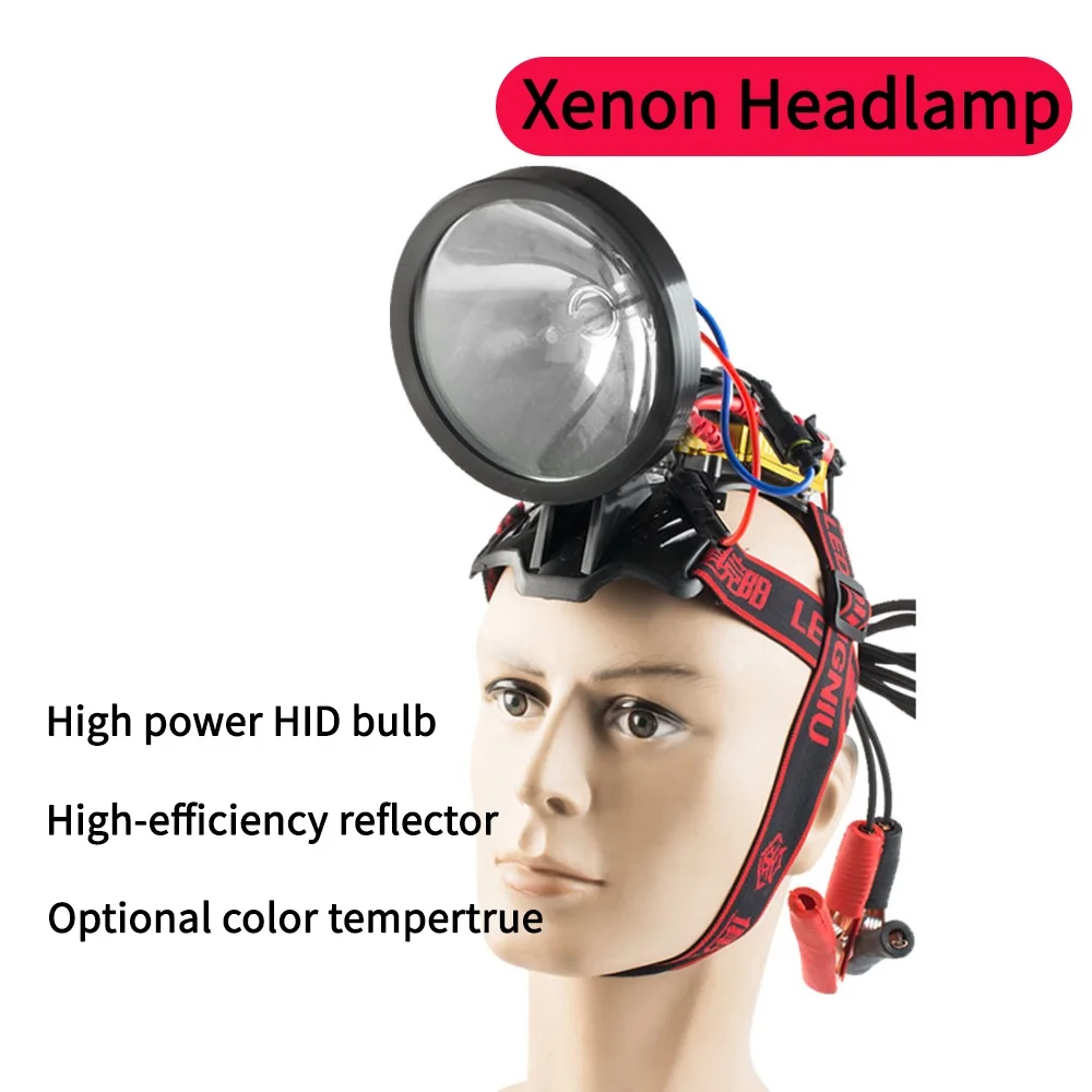 Xenon Headlamp HID Spotlight High Power Headlight Super Bright 12V Searchlight Motorcycle Head Light Hunt Camping  Flashlight