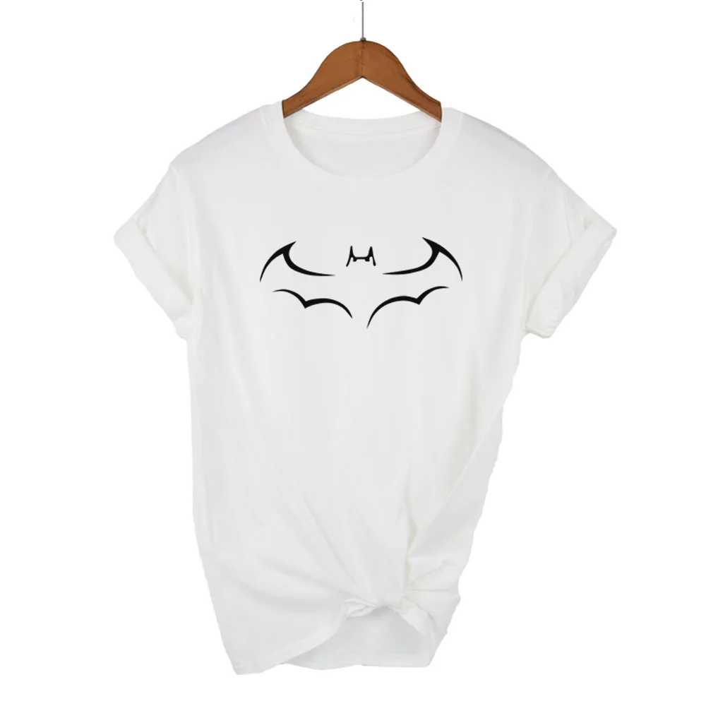 New Bat Women T Shirt Printed Harajuku Summer Women White T-shirt Short Sleeve Casual Tops Graphic Black Tee Shirts