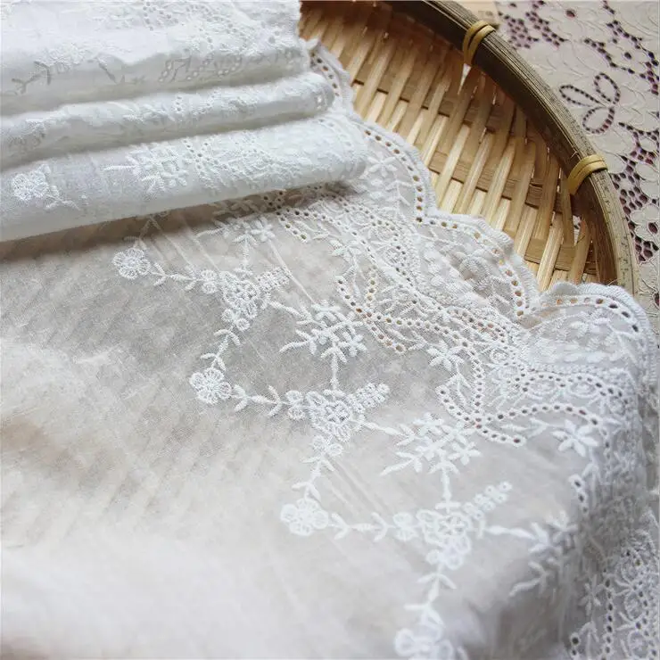 7inch 2yards/lot off white/beige cotton lace cloth garment decoration trimming X291