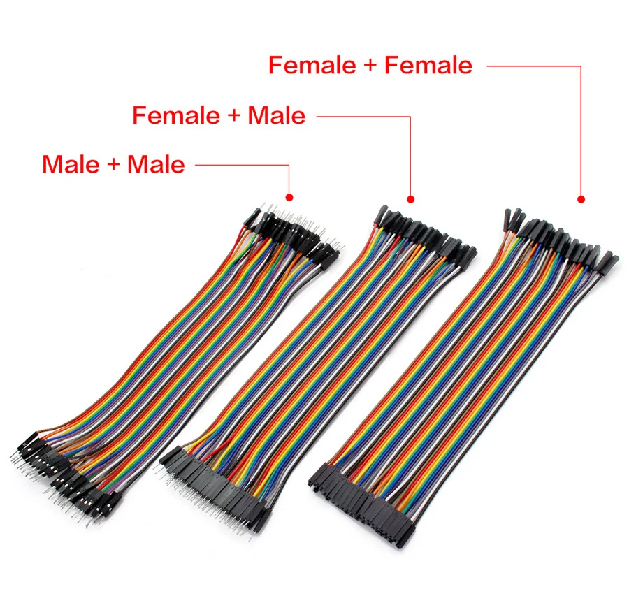 10CM 20CM 30CM Zestaw przewodów połączeniowych Dupont, męski do męskiego, męski do żeńskiego, żeński do żeńskiego dla Arduino DIY Zestaw przewodów połączeniowych
