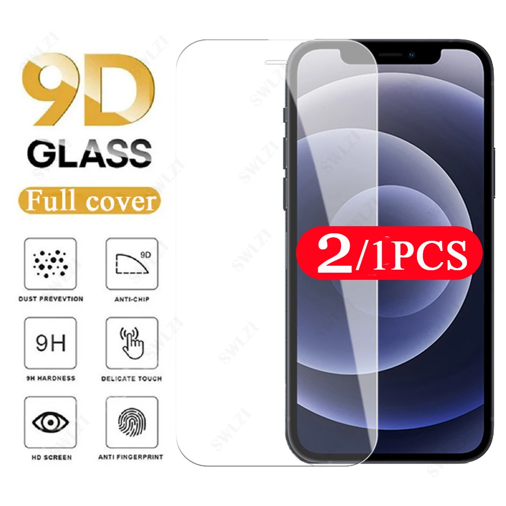 2/1Pcs Tempered Glass for iphone 12 Mini 11 Pro 8 7 6 6s Plus X XS Max XR SE Phone Screen Protector on the Glass Protective Film