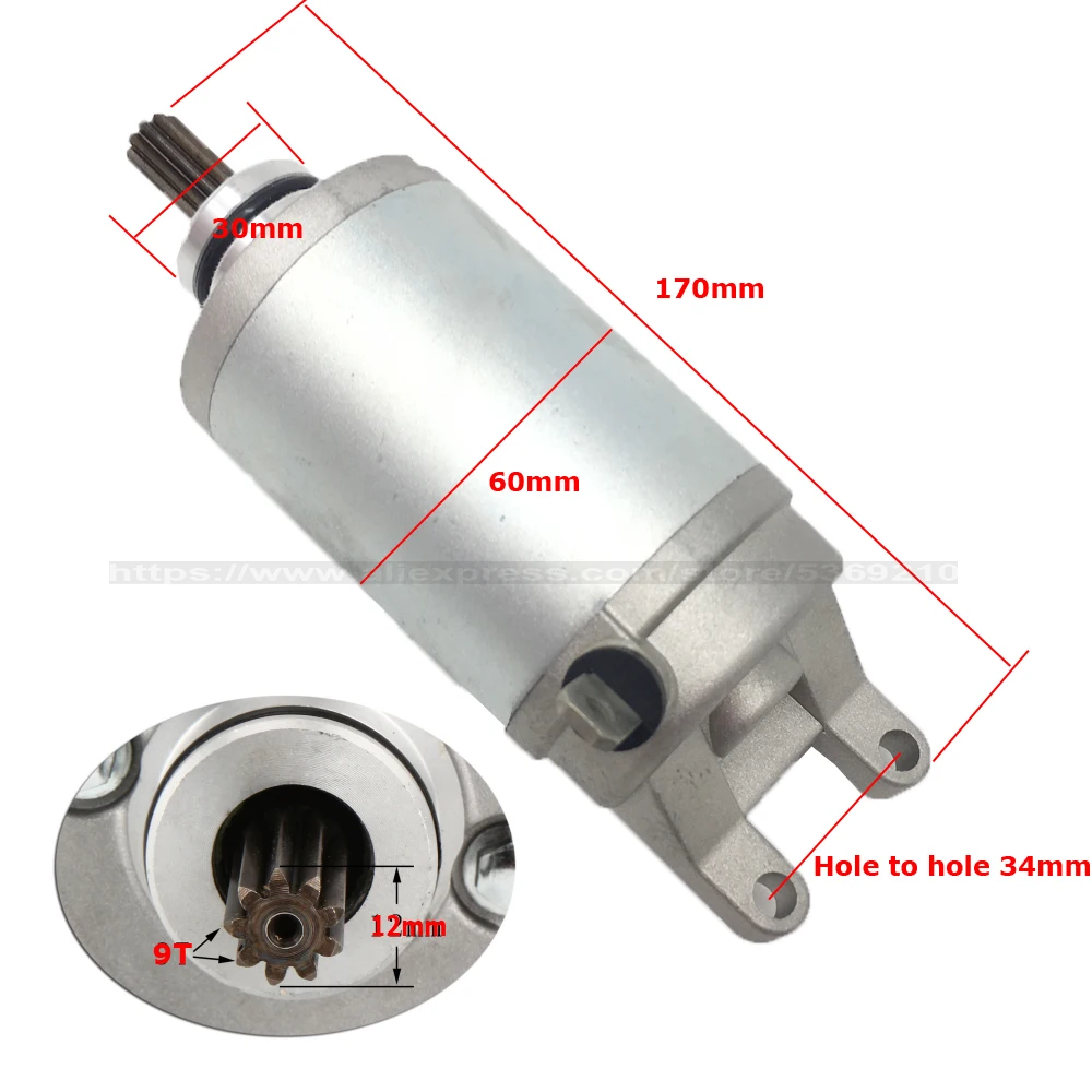 Starter Motor for Suzuki Skywave 250 400 Burgman AN125 AN250 AN400 Scooter Heavy Duty Parts