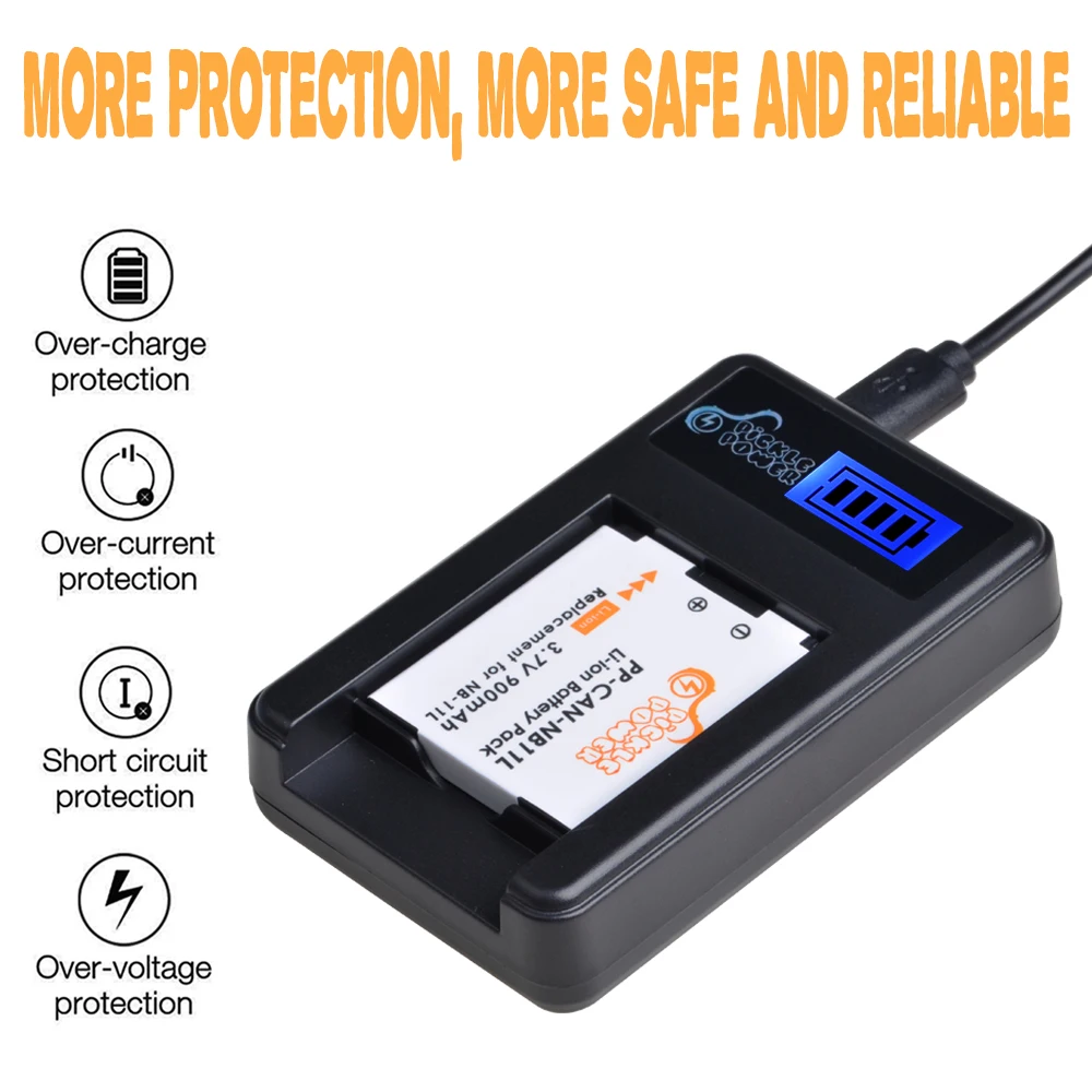 NB-11L NB11L NB 11L NB-11LH بطارية LCD شاحن لكانون PowerShot A2300 ، A2400 IS ، A2500 ، A2600 ، A3400 IS ، A3500 IS