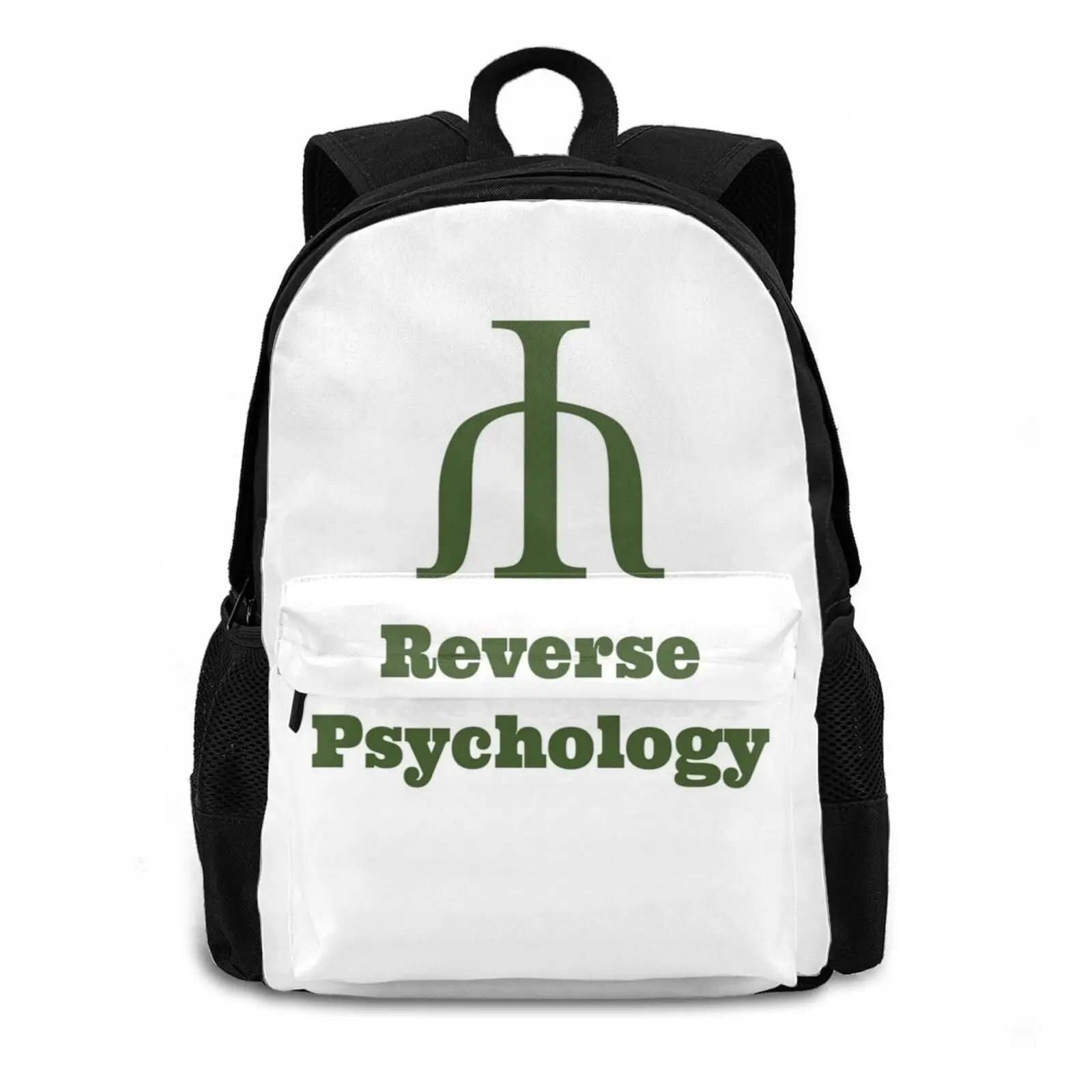 Reverse Large Capacity School Backpack Laptop Travel Bags Reverse Psychologist Student Quote