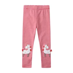 Kleine Maven 2024 Baby Mädchen Hosen rosa Einhorn Leggings Baumwolle schöne Komfort hose Kleinkind Kinder Mädchen Kleidung 2-7 Jahre