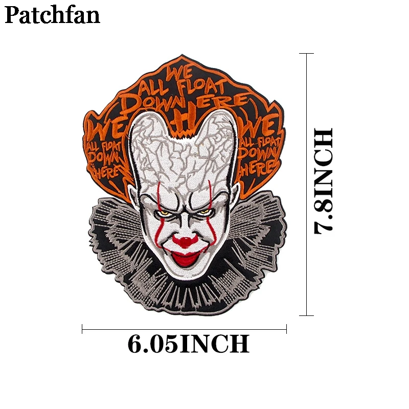 Patchfan ghost applique patches diy iron on para jeans bag shirt clothes punk stickers embroideried badges A2337