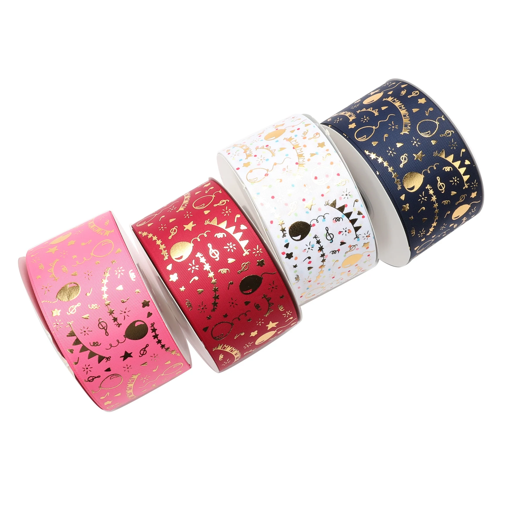 

HSDRibbon 75mm 3inch hsd-design custom coloured ribbon hologram Pattern on Grosgrain Ribbon