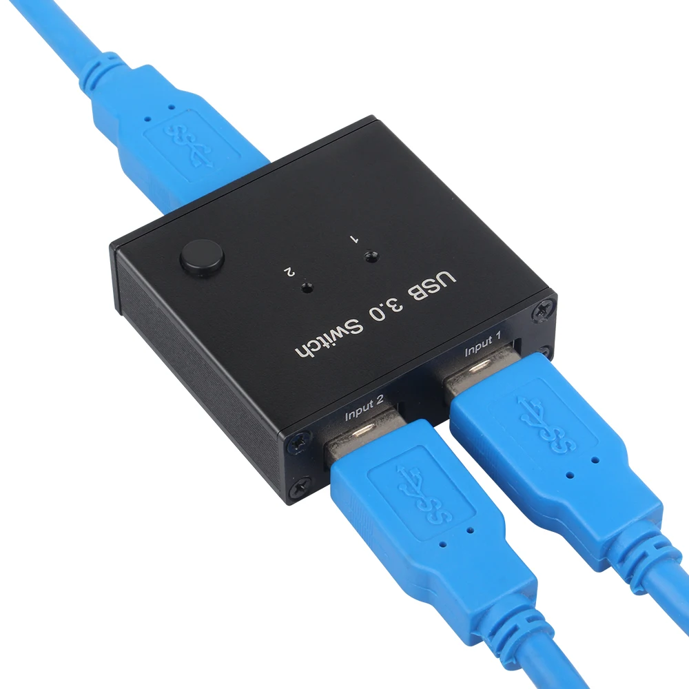 Wishcolor AM-U301 USB 3.0 Switch USB 3.0 Sharing Switch 2 Input Ports 1 Output Port For Mouse Keyboard Printer