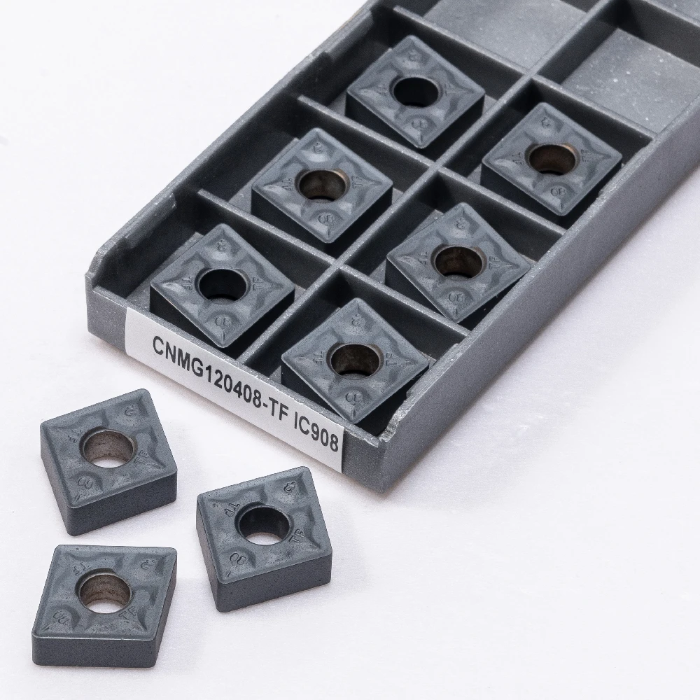 Imagem -03 - Torno Cnc Turning Tool Carbide Insert Cortador de Metal Cnmg120408 Cnmg120404-tf Ic907 Ic908 Cnmg 120404 120408 10 Pcs