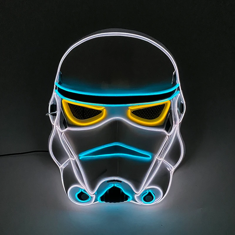 

Halloween Costume Party Cosplaying American science fiction movie Cool Glowing Mask Multicolor