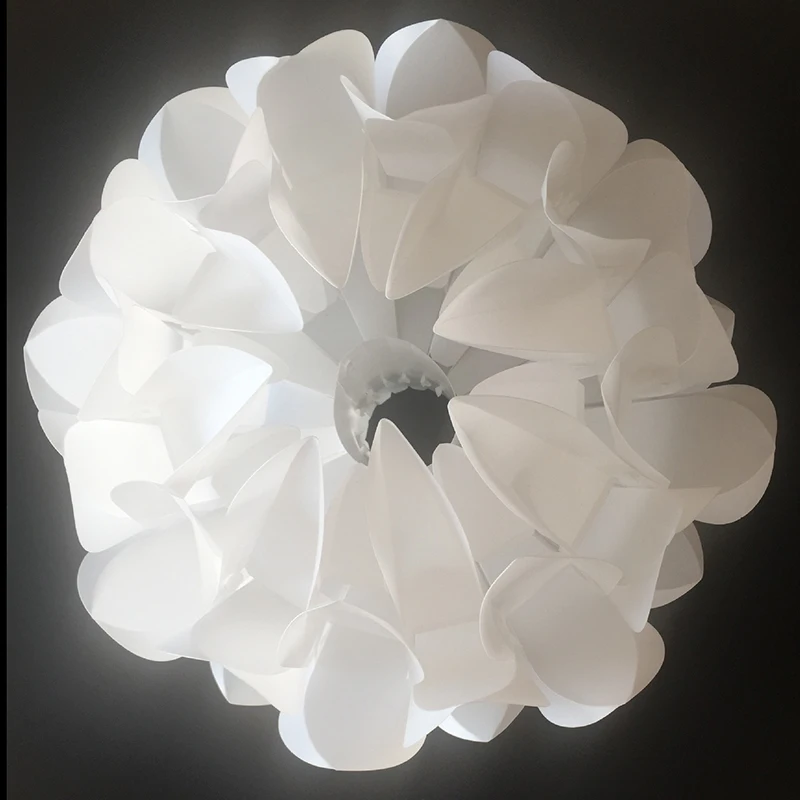 DIY PVC 100-240V Lamp Shades LED Light Fixture Flowers Petal Shape 45cm Pendant Light Cover Home Decor PVC Plastic For Bedroom