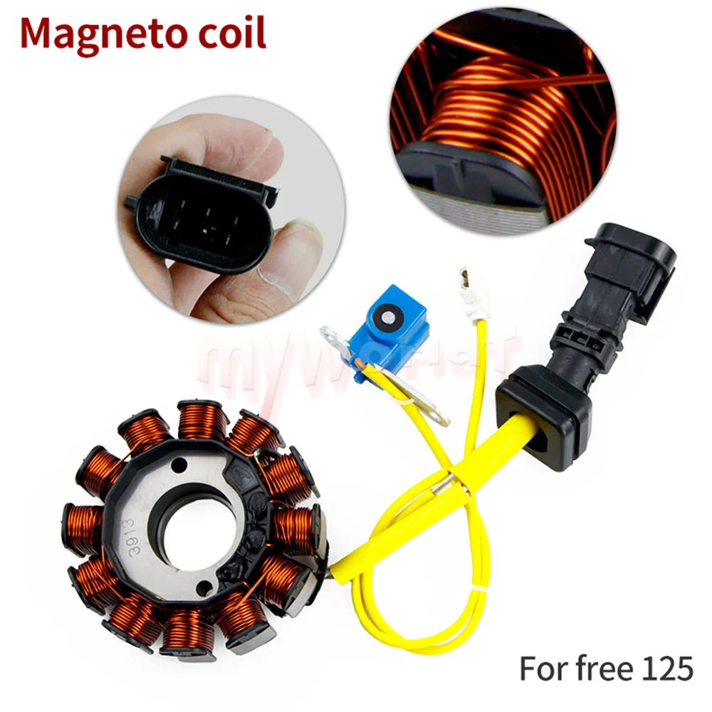 

Motorcycle Magneto Engine Generator Stator Coil For Piaggio Free125 ZIP125 Free ZIP 125