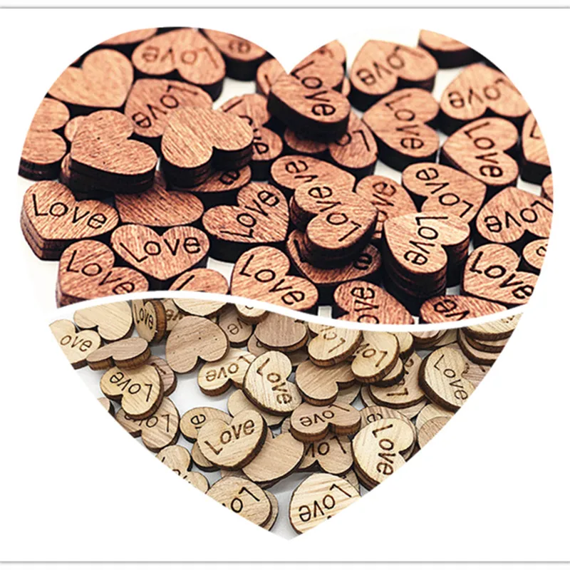 100 PCS wooden love retro chips cartoon patches 12*15 cm DIY handmade accessories