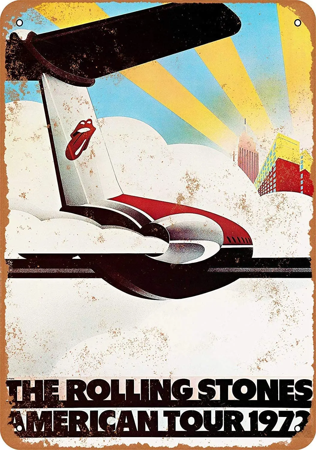 

NOT Rolling Stone American Tour Tin Retro Sign Vintage Metal Poster Plaque Warning Signs Iron Art Hanging Wall Decoration