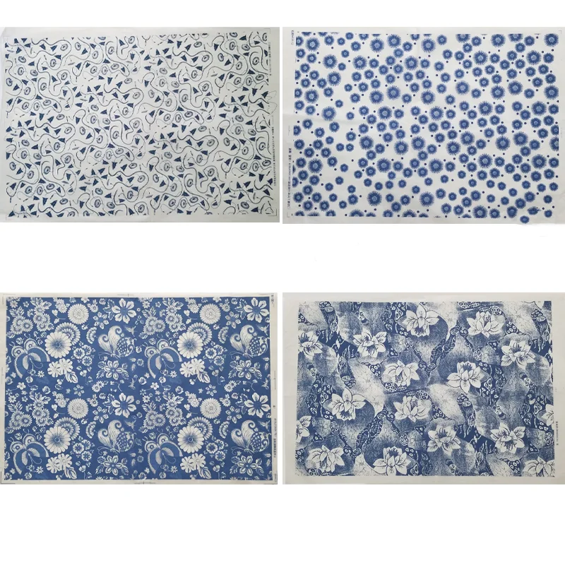 Jingdezhen-Pottery Clay Underglaze Colored Flower Paper Blue and White Porcelain Transfer Paper High Temperature Decal Paper