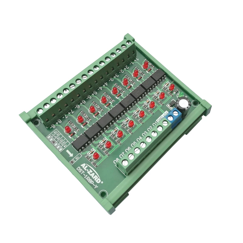 

4 channel 8 channel high-speed optocoupler PLC signal conversion board differential to collector DST-1R4/8P-Y