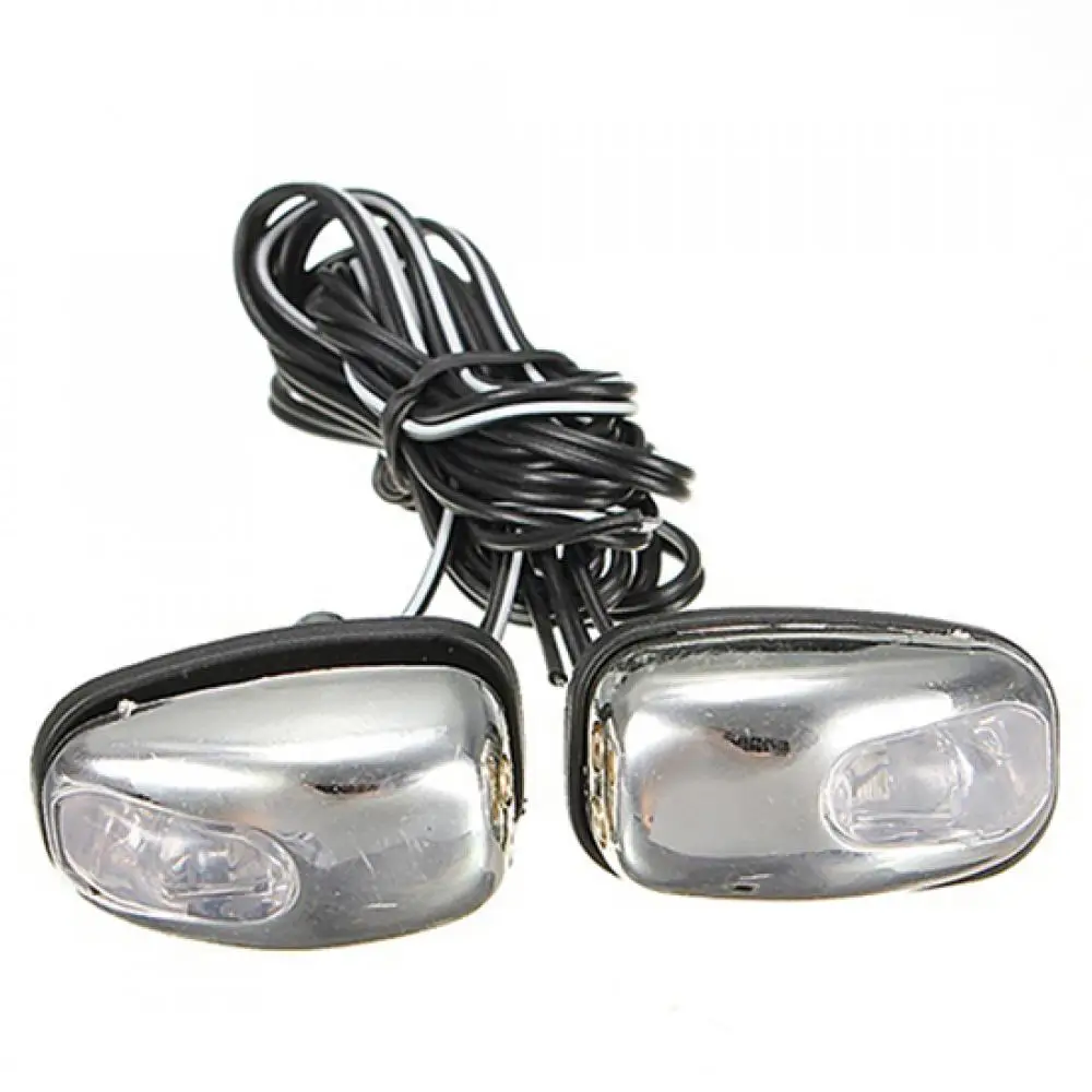 1 Pair Auto LED Light Windshield Windscreen Jet Spray Nozzle Wiper Washer Lamp