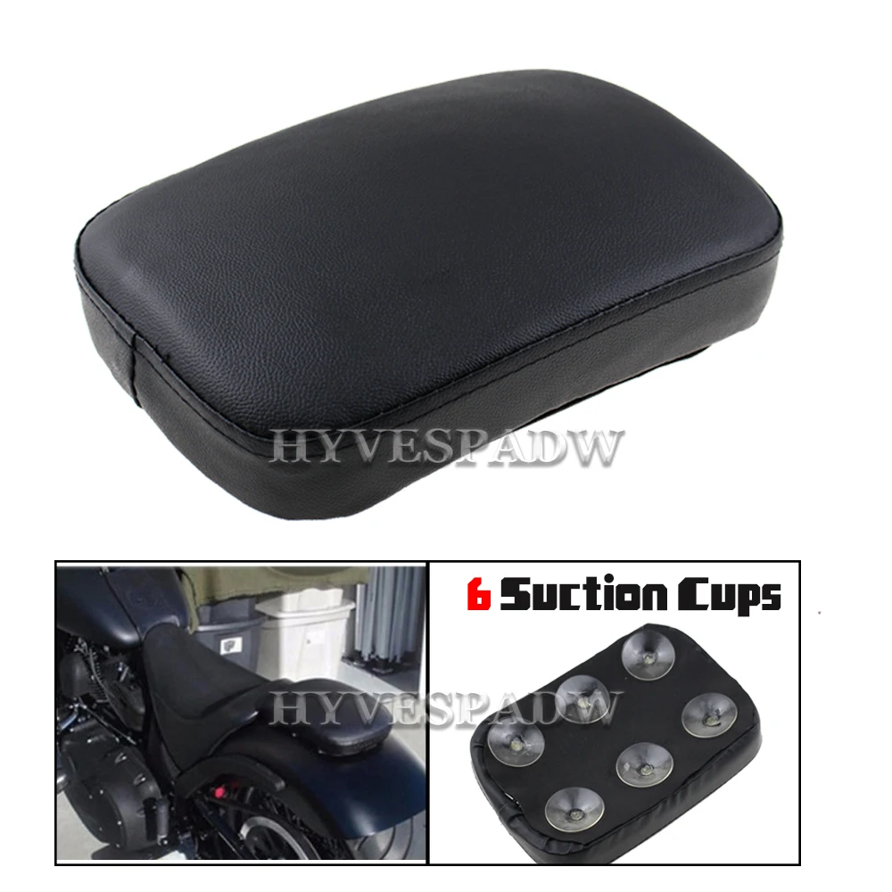 

Motorcycle Rear Passenger Cushion 6 Suction Cups Pillion Pad Suction Seat for Harley Dyna Sportster Softail Touring XL 883 1200