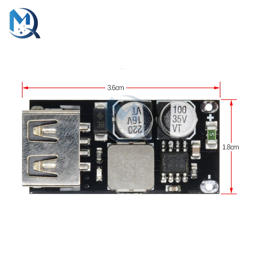 QC3.0 Step-Down moduł zasilania DC-DC 8-30V do 12V/24V szybko płytka ładująca przetwornica moduł zasilania dla samochodowy powerbank