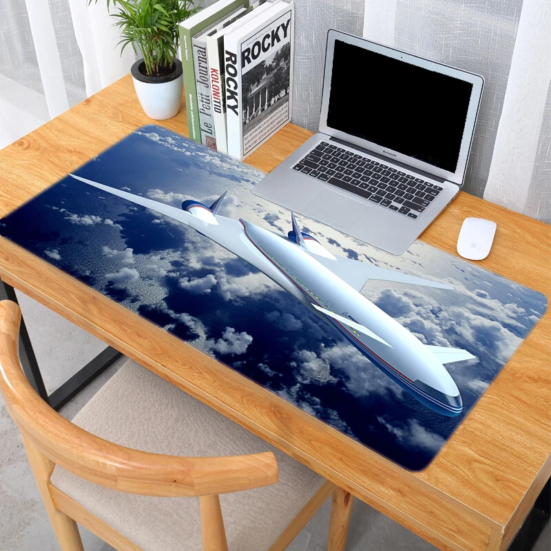 

Boeing Aircraft Large Mouse Pad Gamer Kawaii Gaming Accessories Pc Gamer Complete Desk Mat Varmilo Mausepad Mice Keyboards