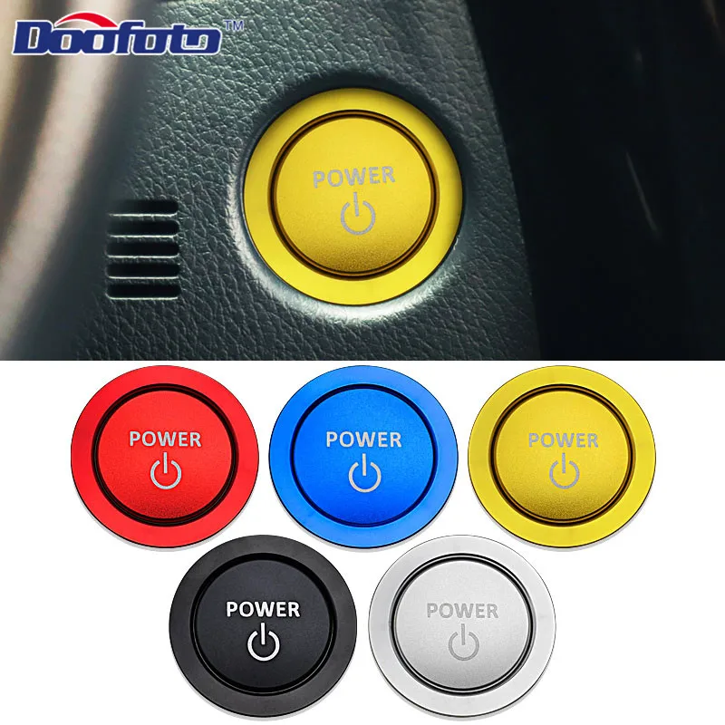 Doofoto Car Start Stop Engine Button Power Fit For Toyota Prius Corolla Avensis Vellifire Cover Ring Styling Sticker Accessories