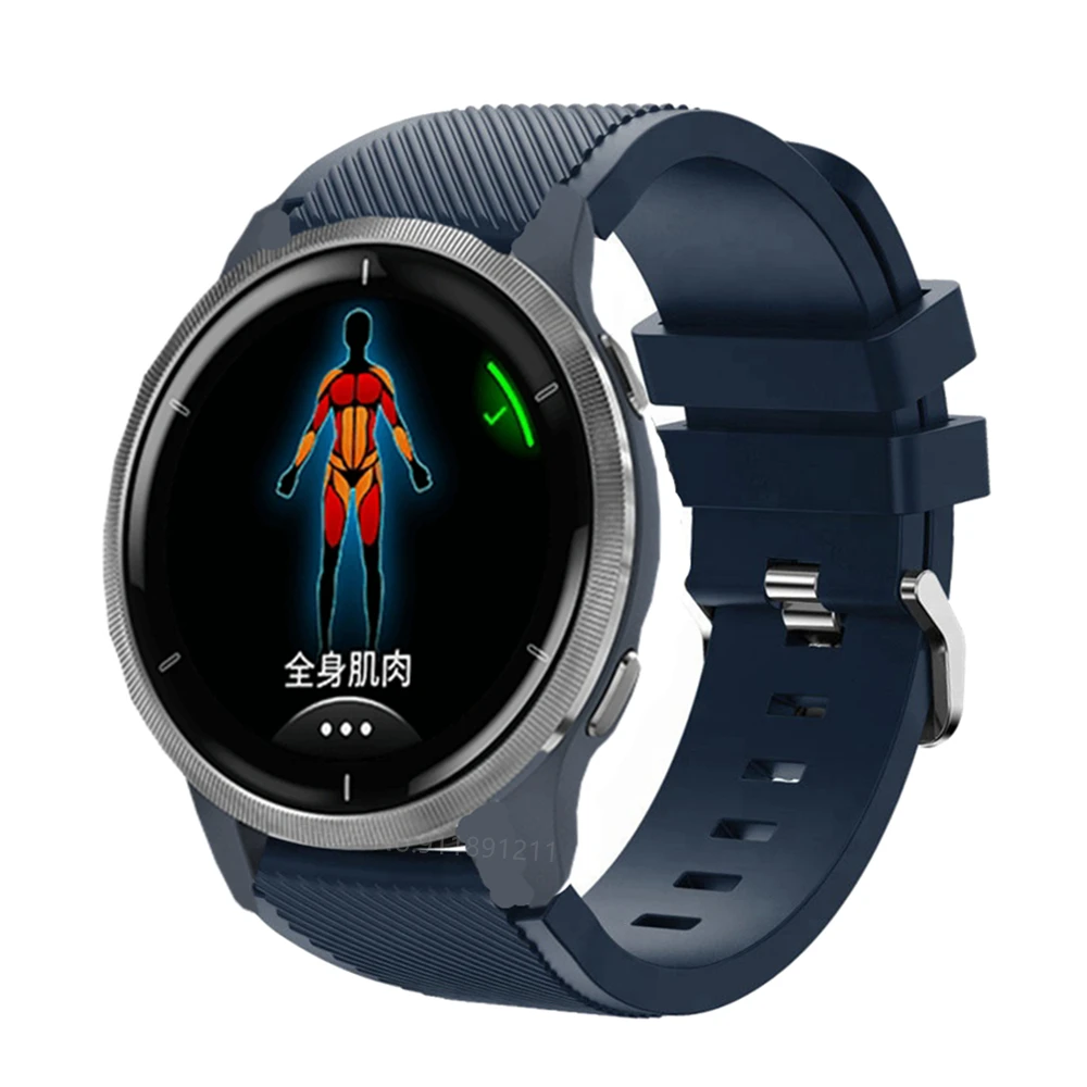 Garmin Venu 2 / Vivoactive 4 용 부드러운 실리콘 팔찌 22mm 스포츠 스트랩, Huami Amazfit GTR 2 2e 용 손목 밴드