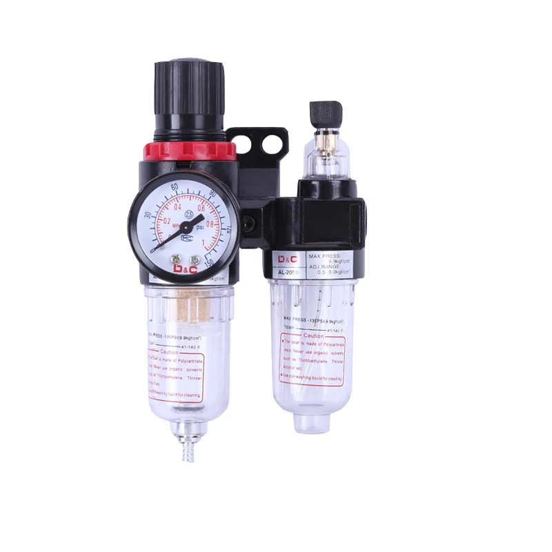 AFC-2000 Pneumatic Filter Regulator Air Treatment Unit Pressure Switches Gauge AFC2000 With PC Fitting For Compressors