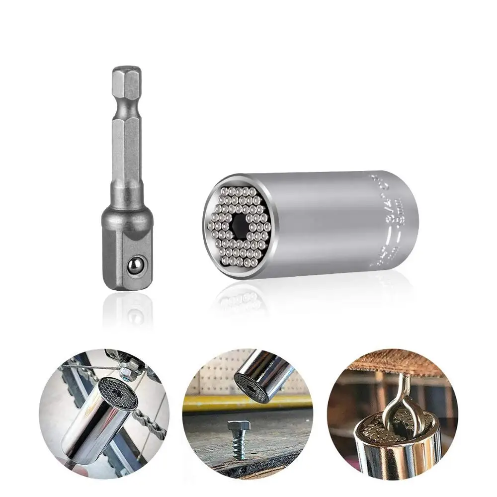 Universal Socket Professional Tools 9-27mm torque wrench set head key sleeve socket Ratchet Spanner Power Drill Hand Tools