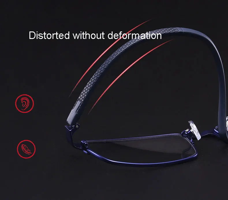 Vollrand Legierung Rahmen Gläser Für Mann Business Stil Quadratische Form Upsale Ultra Licht Myopie Brille – Detail 5
