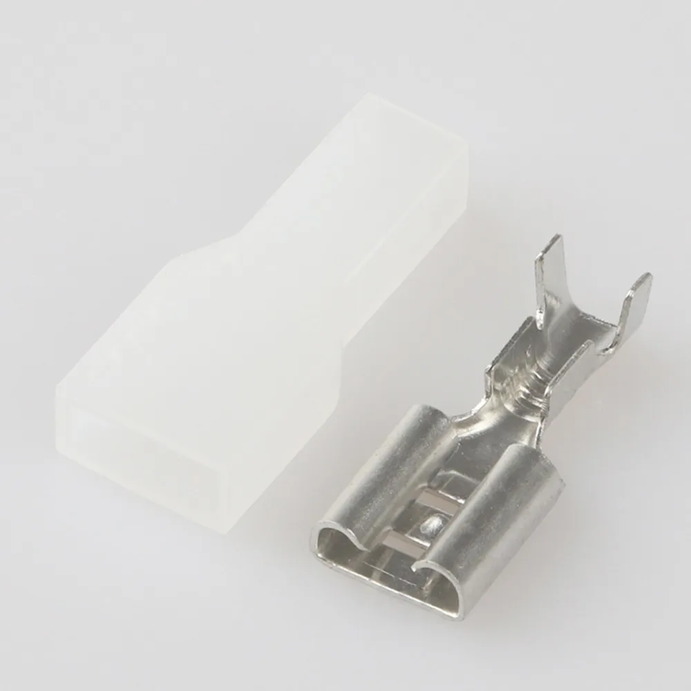100sets 6.3mm Female Crimp Terminal wire faston terminal DJ622-D6.3B Automotive connector 0.2-0.75mm2