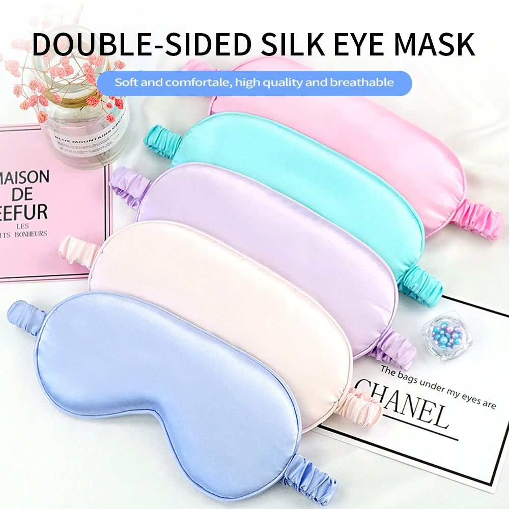 Faux Sleep Eye Masks 1PC Night Dream Lightproof Eye Covers for Travel Naps Soft and Skin-friendly for Woman Man Fashion Colors