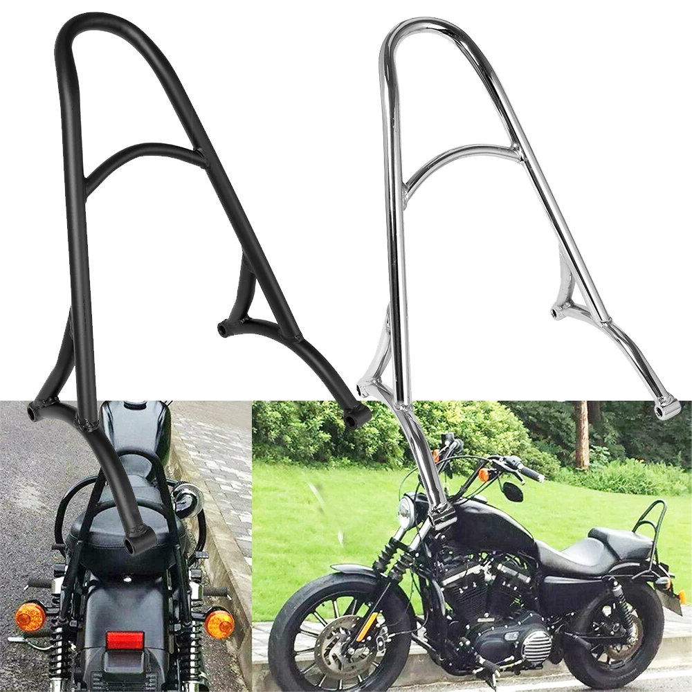 

Motorcycle Burly Short Sissy Bar Passenger Backrest Parts Fits For Harley Sportster 1200 Custom XL1200C Super Low XL1200T