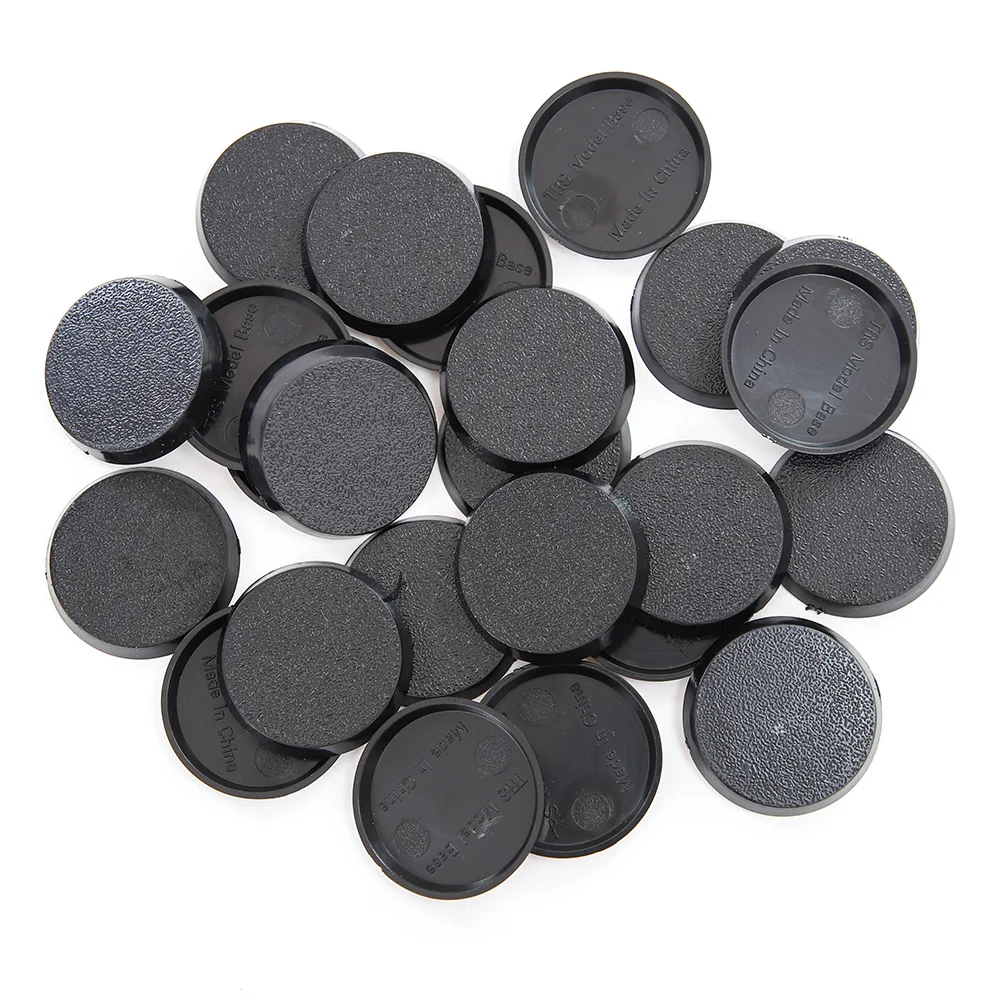 30pcs 40mm Table Base Wargame Miniatures Gaming ABS Round Bases Model for Diorama