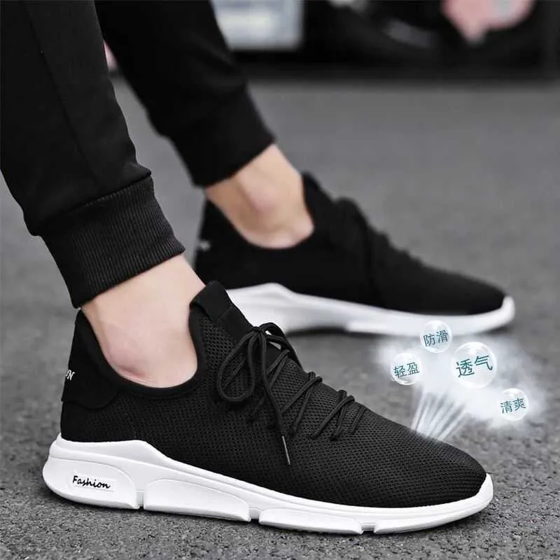Men's Shoes Plus Size 2021 Spring New Running Shoes Men's Casual Sports Shoes Breathable Flying Sneakers Men's Sports Shoes