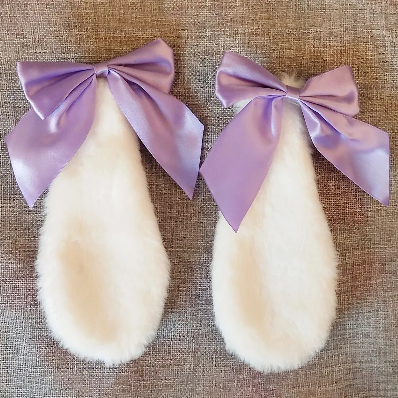 2Pcs Japanse Konijn Bunny Oren Hoofdband Kawaii Anime Cosplay Bandana Halloween Party Kostuum Accessoires